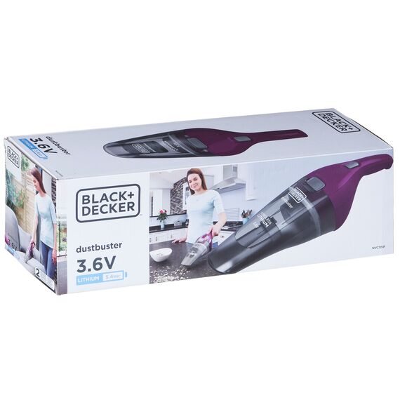 Black & Decker NVC115W handheld vacuum Grey, Purple Bagless | Techbox