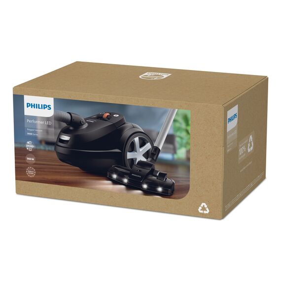 Philips 8000 series XD8122/10 vacuum 4 L Cylinder vacuum Dry 900 W Dust bag | Techbox