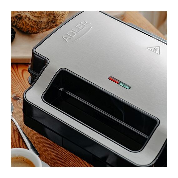 Adler AD 3073 Sandwich toaster Silver - Black | Techbox