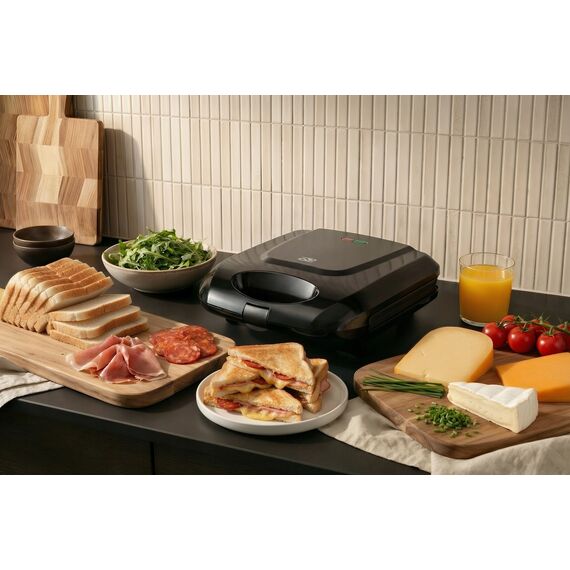 Promis STP 25 XXL sandwich maker, 4 toasts, 1400 W, black | Techbox