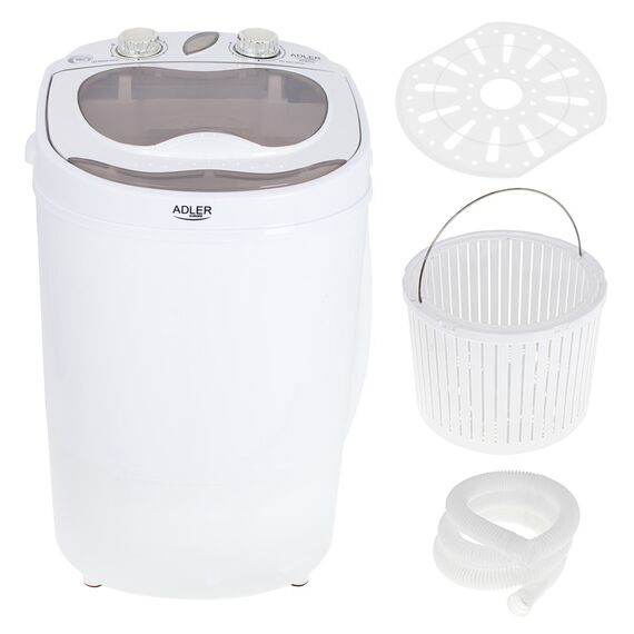 Adler AD 8055 washing machine Top-load 3 kg Cream, White - Various Cleaners - Cleaning - Techbox