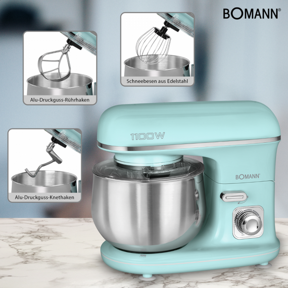 Bomann KM 6030 CB food processor 1100 W 5 L Mint colour | Techbox