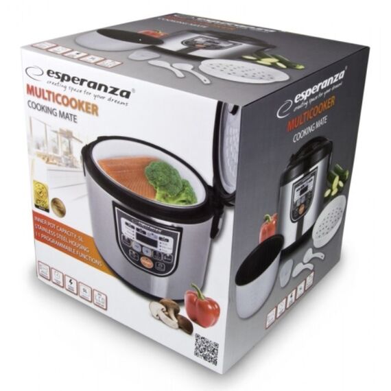 Esperanza EKG011 multi cooker 5 L 860 W Black, Stainless steel | Techbox