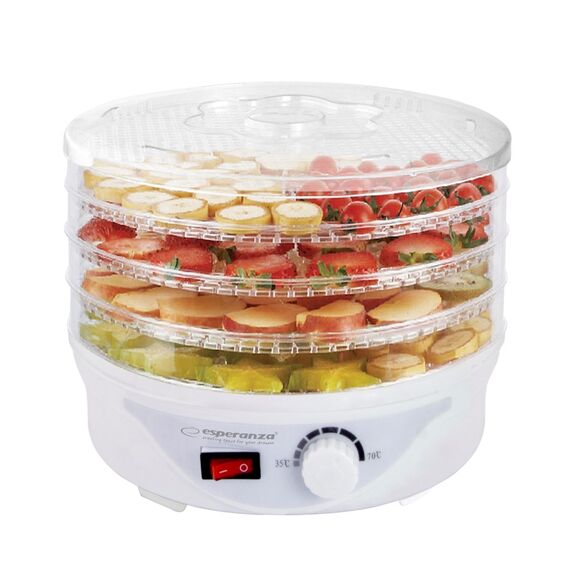 Esperanza EKD003 food dehydrator Transparent, White 250 W | Techbox