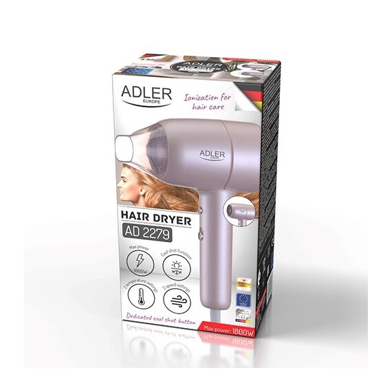Hair dryer ADLER AD 2279p Pink - Hair Dryers - Personal Care - Techbox