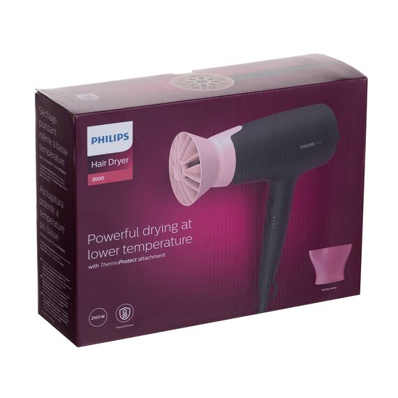 Philips BHD350/10 hair dryer 2100 W Black, Pink - Hair Dryers - Personal Care - Techbox