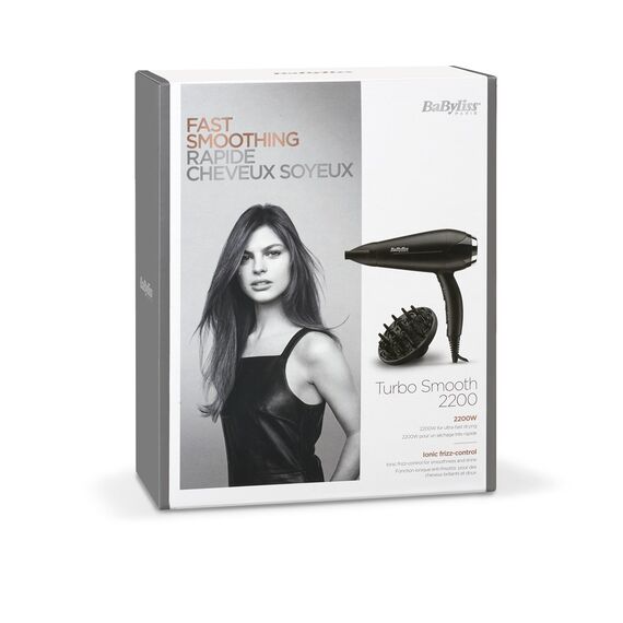 BaByliss D572DE hair dryer 2200 W Black | Techbox