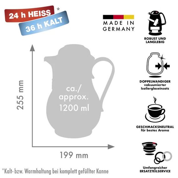 ROTPUNKT Thermos jug, 1.2 l, ivory (ecru) | Techbox