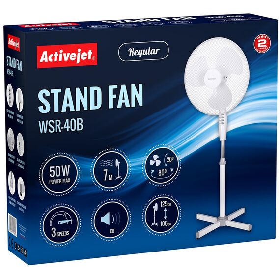Activejet Regular WSR-40B stand fan - Fan Coolers - Cooling & Heating - Techbox