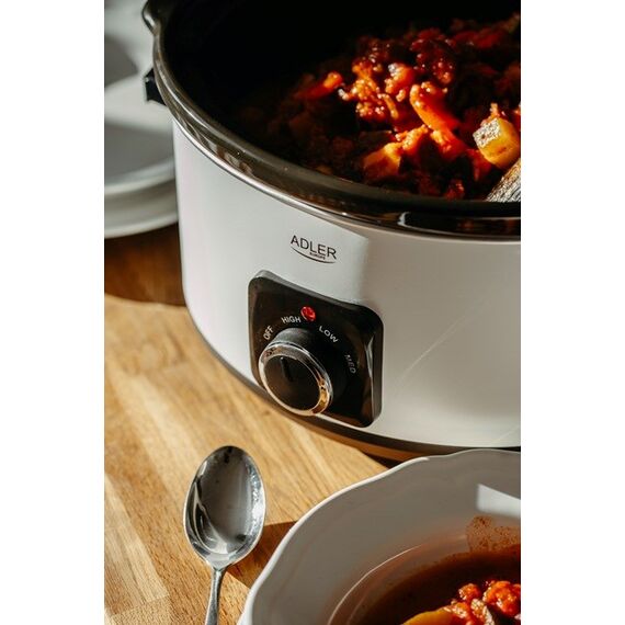 Adler AD 6413W Slow cooker 5.8 l White | Techbox
