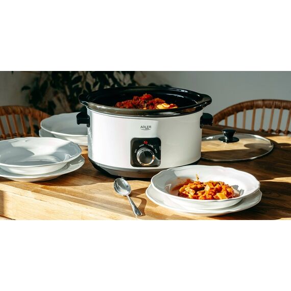 Adler AD 6413W Slow cooker 5.8 l White | Techbox