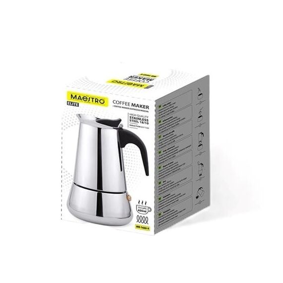 Maestro MR-1660-9 Coffee maker 450 ml Stainless steel | Techbox