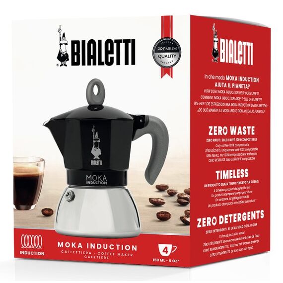 Bialetti Moka Induction Moka pot 4tz - Coffee Machines - Coffee & Beverages - Techbox