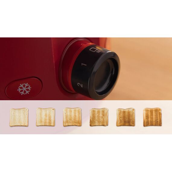 Bosch TAT2M124 toaster 6 2 slice(s) 950 W Red | Techbox