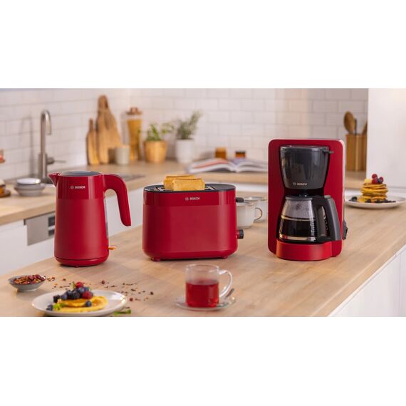 Bosch TAT2M124 toaster 6 2 slice(s) 950 W Red | Techbox