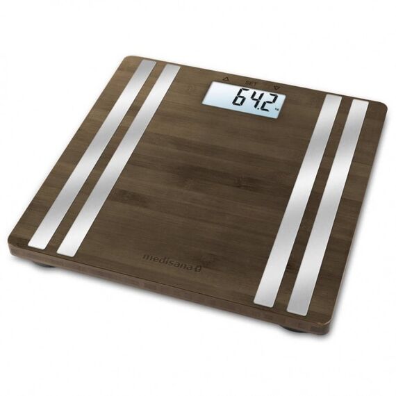 Medisana BS 552 Rectangle Bamboo, Silver Electronic personal scale | Techbox