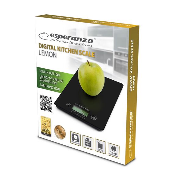 Esperanza EKS002K Electronic kitchen scale Black Tabletop Rectangle | Techbox