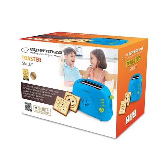Esperanza EKT003B Toaster 750 W Blue | Techbox