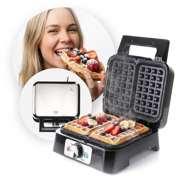 PROMIS Waffle Maker for 2 Waffles - Crepe & Waffle Makers - Breakfast & Sweets - Techbox