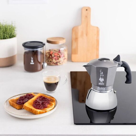 Coffee maker BIALETTI BRIKKA INDUCTION 4TZ 180 ml Anthracite, Silver - Coffee Machines - Coffee & Beverages - Techbox