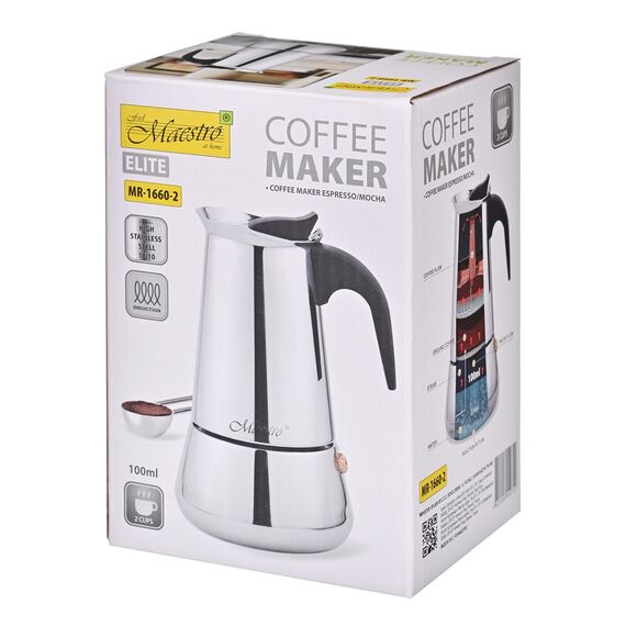 Feel-Maestro MR1660-200 manual coffee maker Pod coffee maker 0.2 L Chrome | Techbox