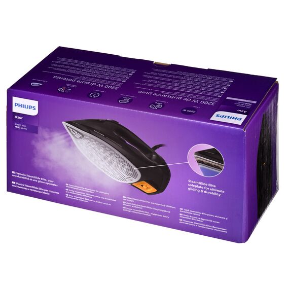 Philips DST7511/80 iron Dry & Steam iron SteamGlide Elite soleplate 3200 W Black | Techbox