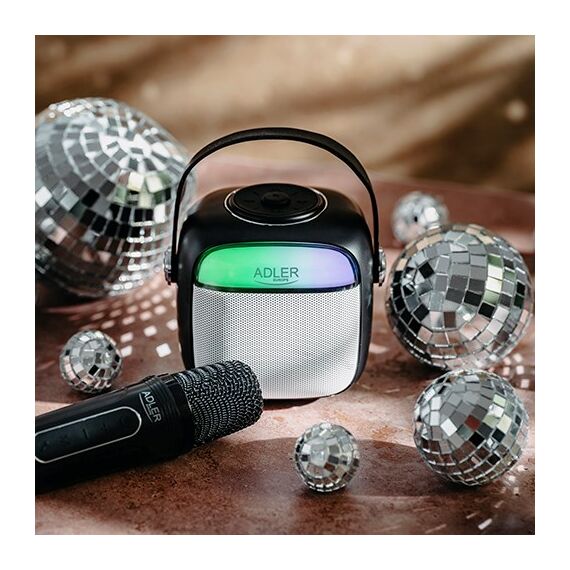 Adler AD 1199 black Karaoke speaker with microphone - SD/USB/AUX/Bluetooth | Techbox