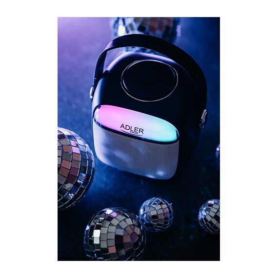 Adler AD 1199 black Karaoke speaker with microphone - SD/USB/AUX/Bluetooth | Techbox