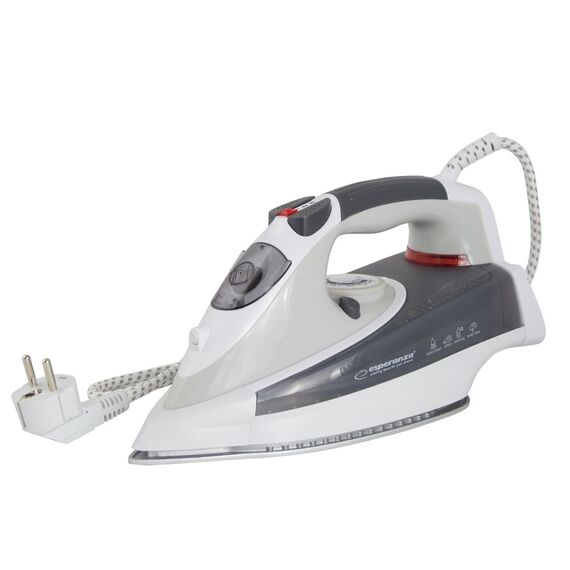 Esperanza CHINO Dry & Steam iron Ceramic soleplate 2400 W Black, Grey, White - Steam Irons - Home - Techbox