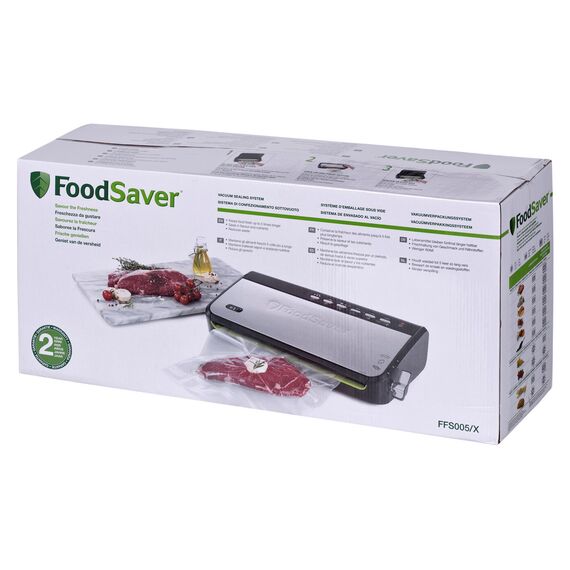 FoodSaver FFS005X vacuum sealer 0.5 mbar Black, Stainless steel - Various - Food preparation - Techbox
