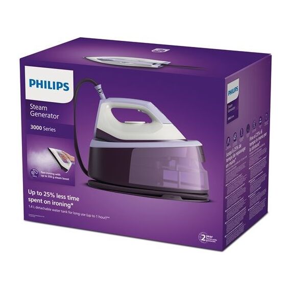 Philips 3000 series PSG3000/30 steam ironing station 2400 W 1.4 L Ceramic soleplate Purple, White | Techbox