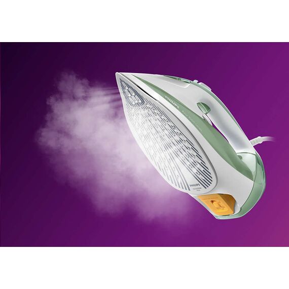 Philips 7000 series DST7012/70 iron Steam iron SteamGlide Plus soleplate 2600 W Green, Grey - Steam Irons - Home - Techbox