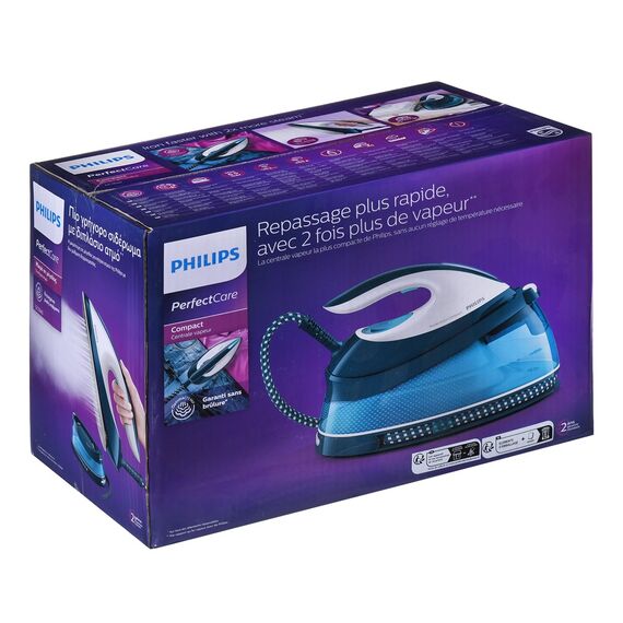 Philips GC7840/20 steam ironing station 2400 W 1.5 L SteamGlide soleplate Blue, White | Techbox