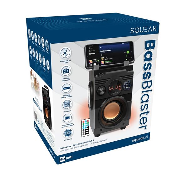 SQUEAK  SPEAKER  BASSBLASTER BLUETOOTH 5.1 SQ1001 | Techbox