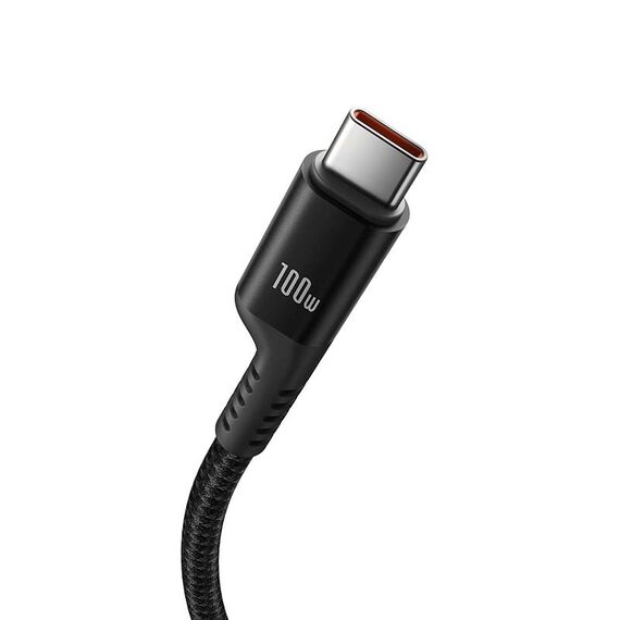 Baseus Fish-Eye USB C to USB C fast charging cable 1 m 100 W Black - Cables & Adapters - Cables & Accessories - Techbox
