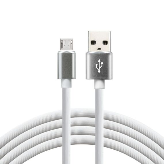 everActive cable USB 1m - White, silicone, quick charge, 2,4A - CBS-1MW | Techbox