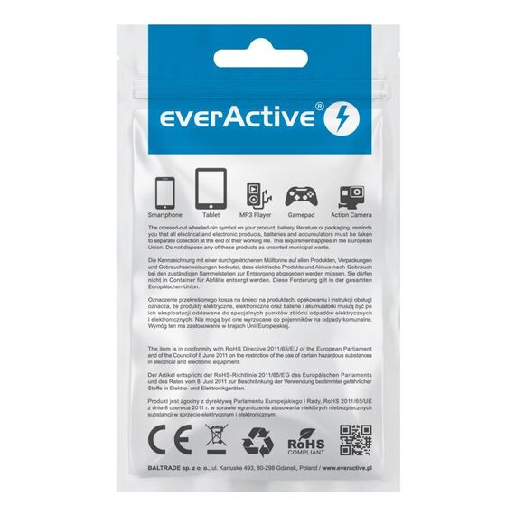 everActive cable USB Lightning 1m - White, silicone, quick charge, 2,4A - CBS-1IW - Cables & Adapters - Cables & Accessories - Techbox