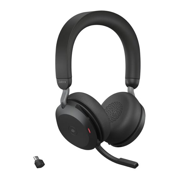 Jabra Evolve2 75 MS Link380c - wireless over-ear headphones with active noise cancellation, black | Techbox
