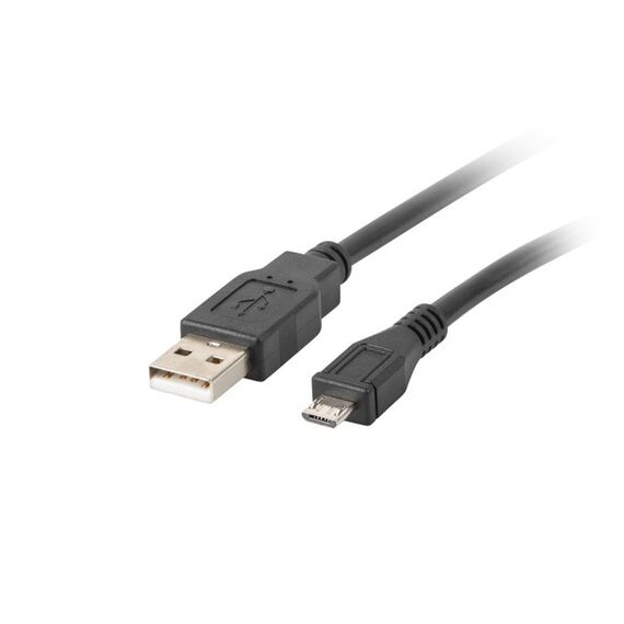 Lanberg CA-USBM-10CC-0010-BK USB cable USB 2.0 1 m Micro-USB B USB A Black | Techbox