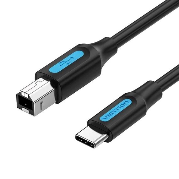 USB 2.0 printer cable, male type C to male B, 2 m - Cables & Adapters - Cables & Accessories - Techbox