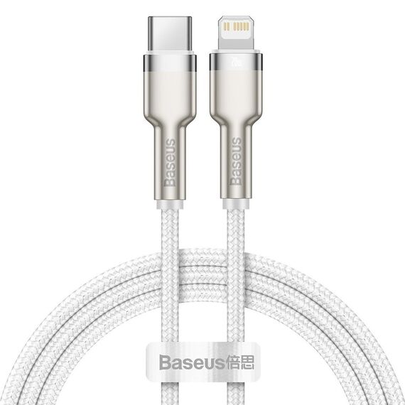 USB-C cable to Lightning Baseus Cafule, White, Power Delivery, 20W, 1m (white) - Cables & Adapters - Cables & Accessories - Techbox