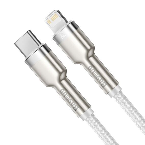 USB-C cable to Lightning Baseus Cafule, White, Power Delivery, 20W, 1m (white) - Cables & Adapters - Cables & Accessories - Techbox