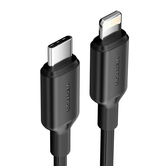 USB-C to Lightning Cable 3A 480Mbps 1m BLACK - Cables & Adapters - Cables & Accessories - Techbox