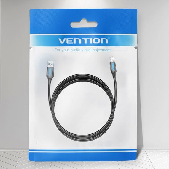 Vention USB 2.0 A Male to B Male Cable 3M Black PVC Type | Techbox