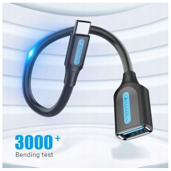 Vention USB 3.1(Gen 1) C Male to A Female OTG Cable 0.15M Black PVC Type | Techbox