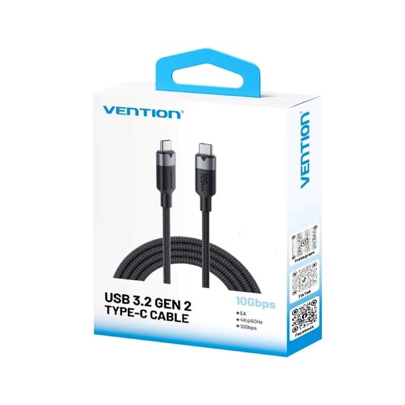 Vention USB 3.2 5A 10Gbps 1m BK USB-C to C cable | Techbox