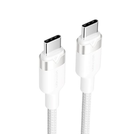 Vention USB-C to C cable, braided, 3A, 480Mbps, 60W, 2m, WH - Cables & Adapters - Cables & Accessories - Techbox