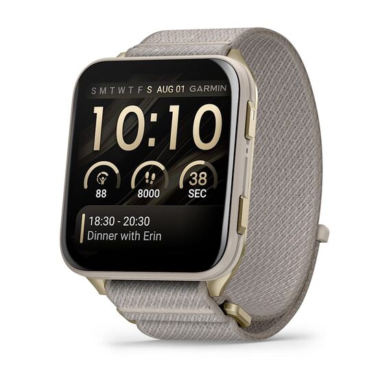 Garmin Venu X1 5.08 cm (2") AMOLED Digital 448 x 486 pixels Touchscreen Gold, Titanium Wi-Fi GPS (satellite) | Techbox