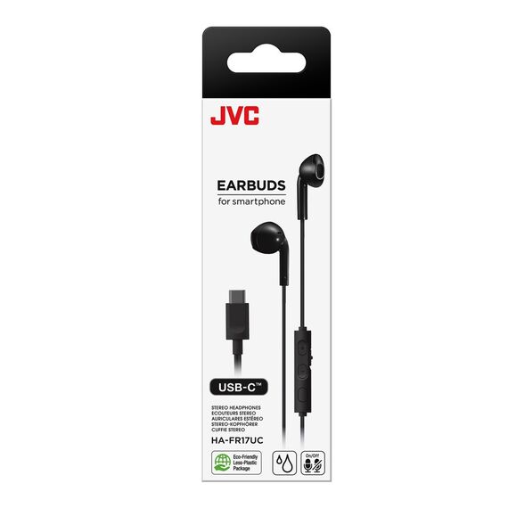 JVC HA-FR17UC In-ear wired headphones USB Type-C Black - Handsfree - Headsets - Techbox