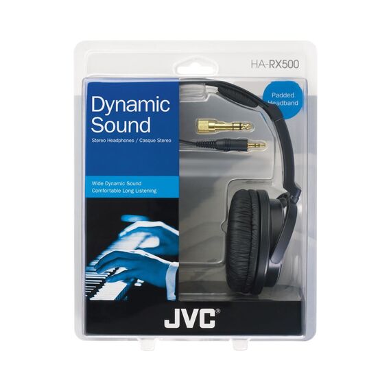 JVC HA-RX500-E Headphones Wired Head-band Music Black, White | Techbox